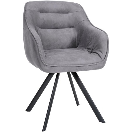 Chaise Regent — Similicuir · Gris