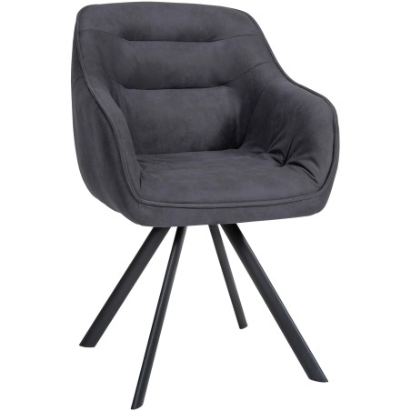 Chaise Regent — Similicuir · Noir