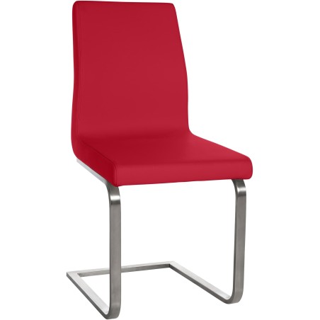 Chaise Bruton — Similicuir · Rouge