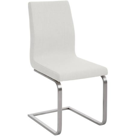 Chaise Bruton — Tissu · Blanc