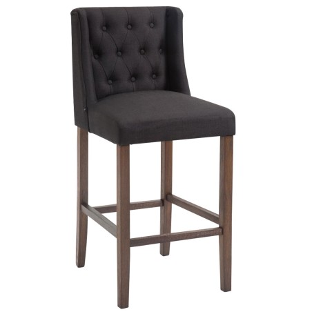 Tabouret de bar Spitalfields — Tissu · Noir