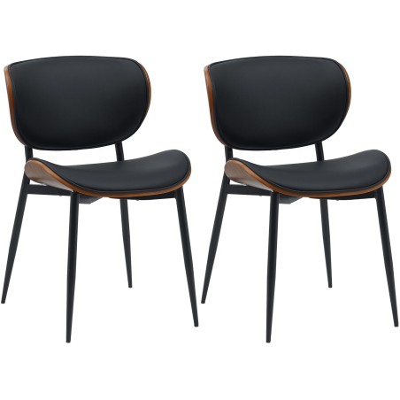 Chaises Sackville — Similicuir · Noir