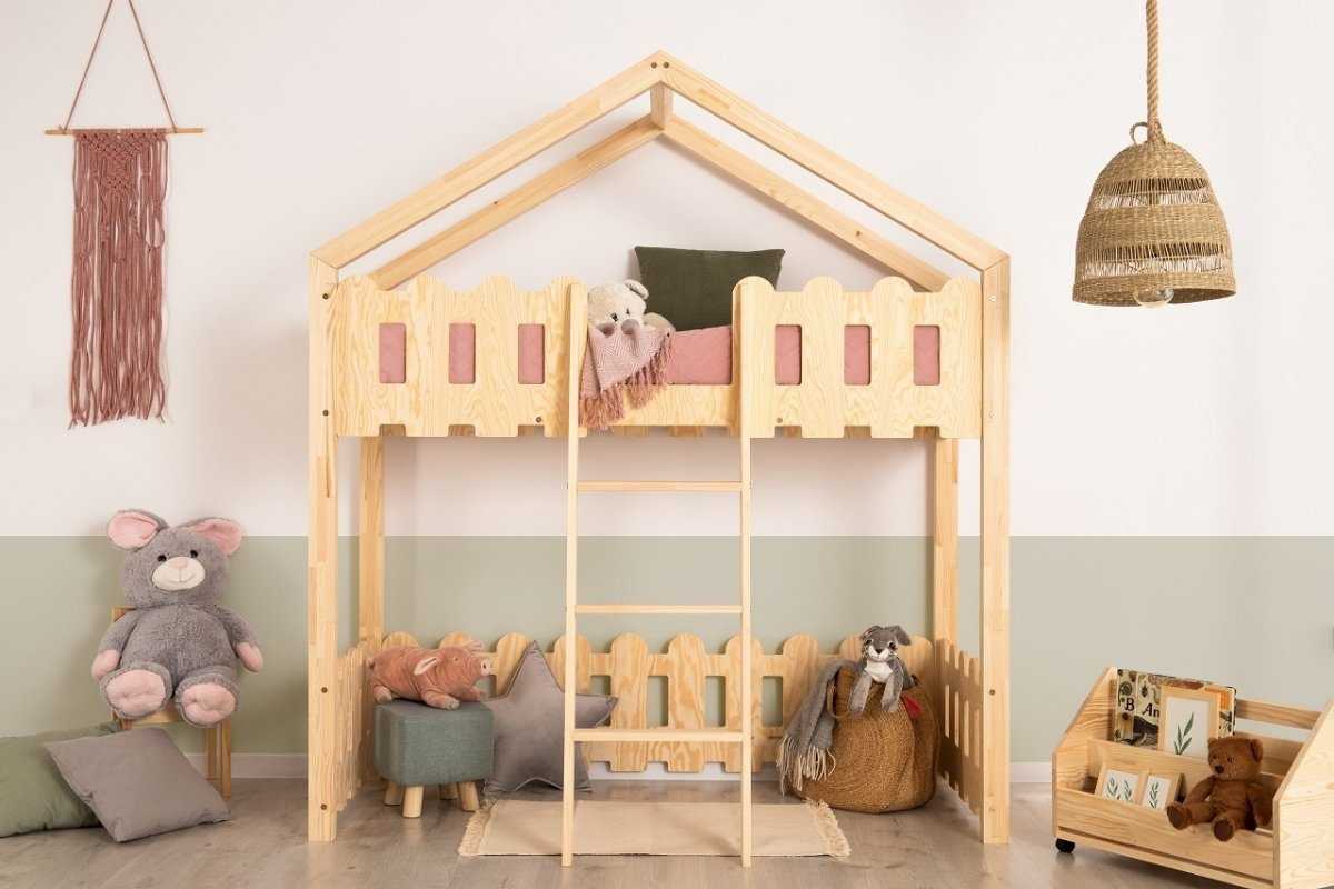 Lit mezzanine JOE en bois de pin cabane enfant