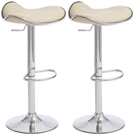 Tabouret de bar Whitechapel — Similicuir · Crème