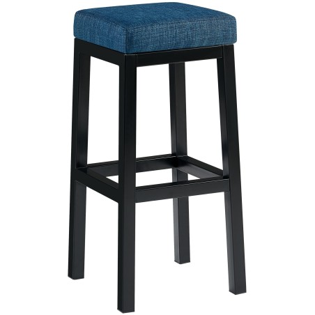 Tabouret de bar Rector 83 — Tissu · Bleu