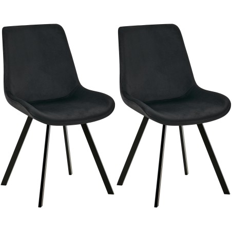 Chaises Paddington — Velours · Noir