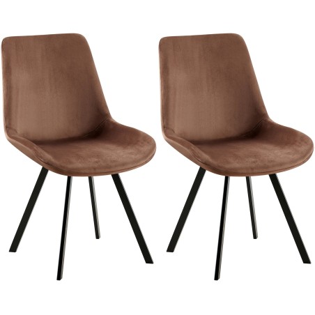 Chaises Paddington — Velours · Marron