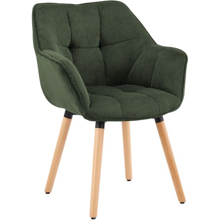 Chaise Bayswater — Velours côtelé · Vert
