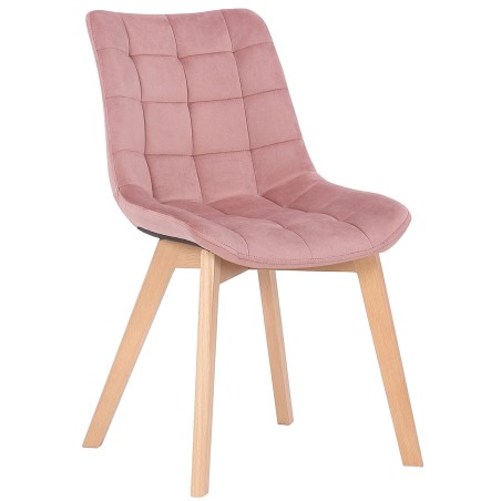 Chaise Notting — Velours · Rose