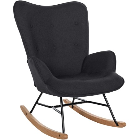 Fauteuil à bascule Vosges — Tissu · Noir