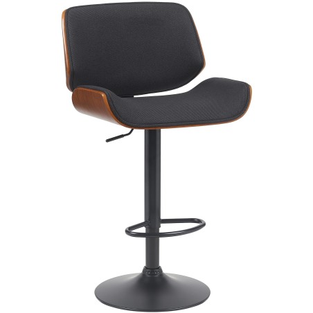 Tabouret de bar Aldwych — Tissu · Noir