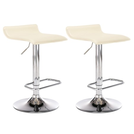 Tabourets de bar Kingsland — Similicuir · Crème