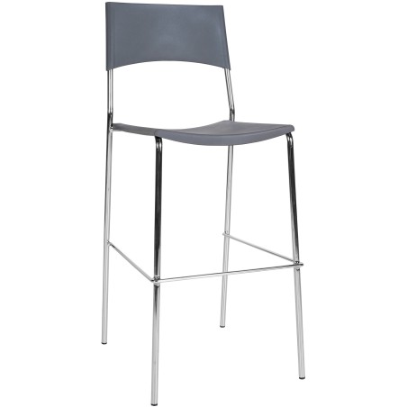 Tabouret de bar Temple — Métal · Gris