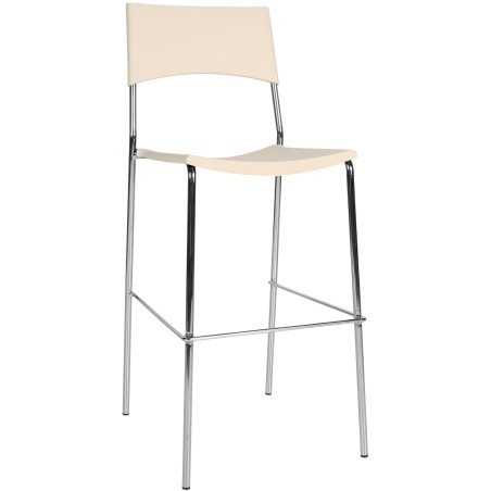 Tabouret de bar Temple — Métal · Crème