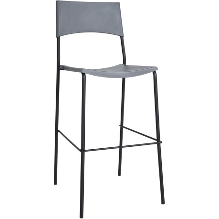 Tabouret de bar Temple — Plastique · Gris