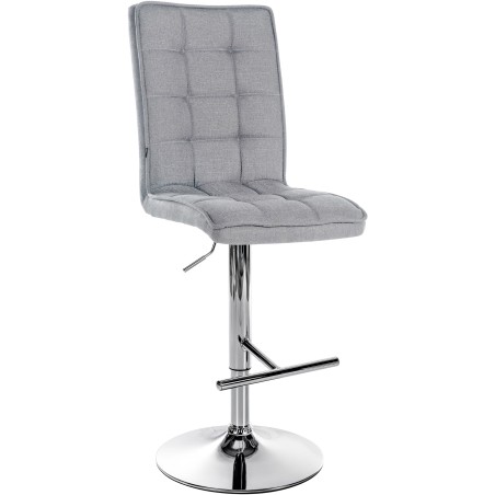Tabouret de bar Clifford — Tissu · Gris clair