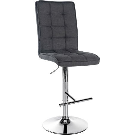 Tabouret de bar Clifford — Tissu · Gris foncé