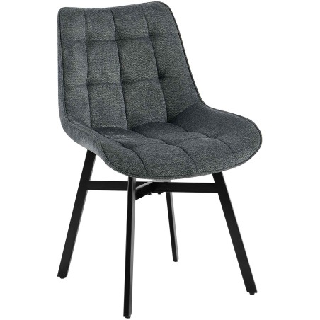 Chaise Harley — Tissu · Gris foncé