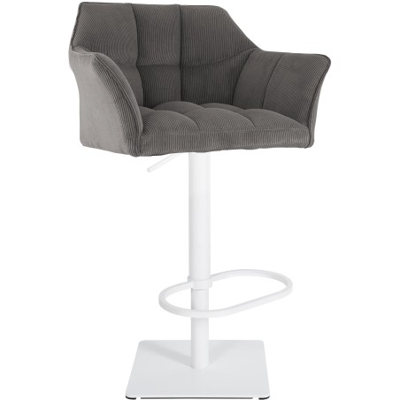 Fauteuil de bar Wooster — Velours côtelé · Taupe