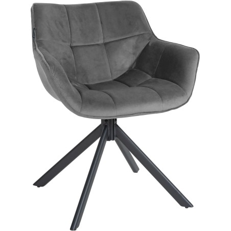 Chaise Cavendish — Velours · Gris
