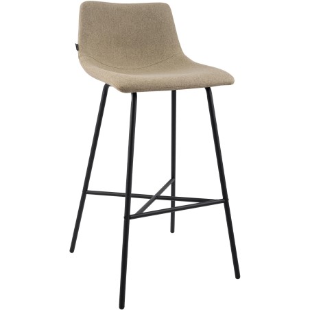 Tabouret de bar Clapton — Tissu · Taupe