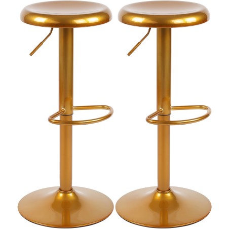 Tabourets de bar Bunhill — Métal · Doré