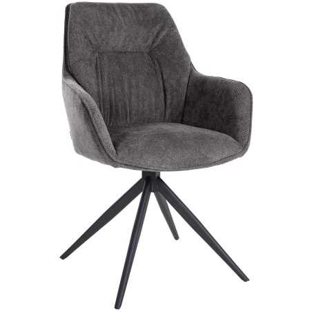 Chaise Gower — Tissu · Noir