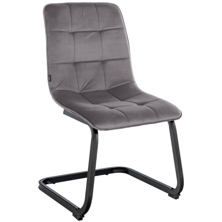 Chaise Wigmore — Velours · Gris foncé