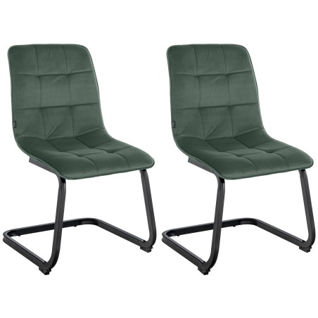 Chaise Wigmore — Velours · Vert foncé
