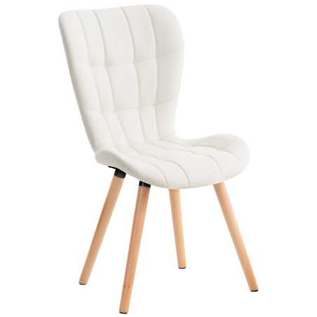 Chaise Holland — Similicuir · Blanc