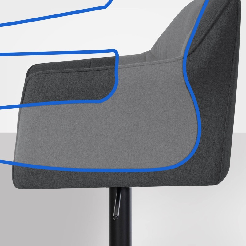 Fauteuil de bar Wooster