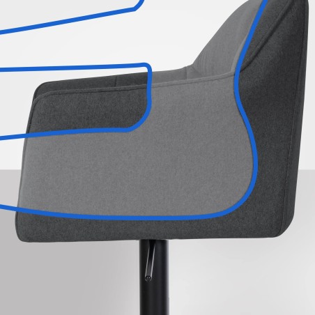 Fauteuil de bar Wooster
