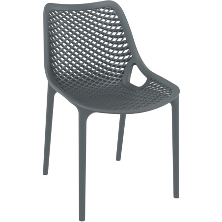 Chaise Fulton — Plastique · Gris foncé