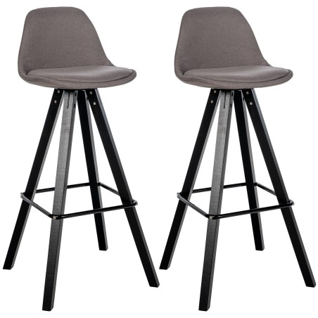 Tabourets de bar Hatton — Tissu · Taupe