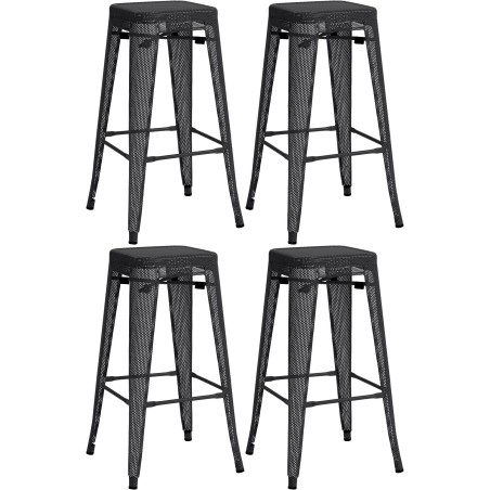 Tabourets de bar Kilburn — Métal · Noir