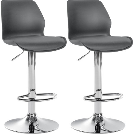 Tabourets de bar Aldersgate — Plastique · Gris