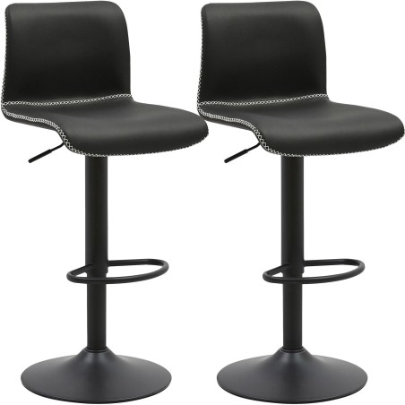 Tabourets de bar Goodge — Similicuir · Noir
