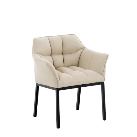 Chaise Berners — Tissu · Crème