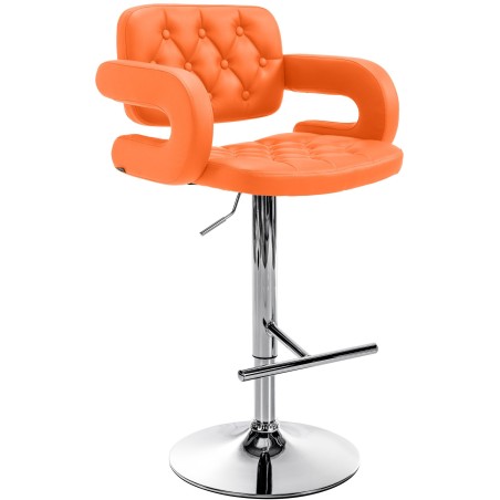 Fauteuil de bar Kingly — Similicuir · Orange