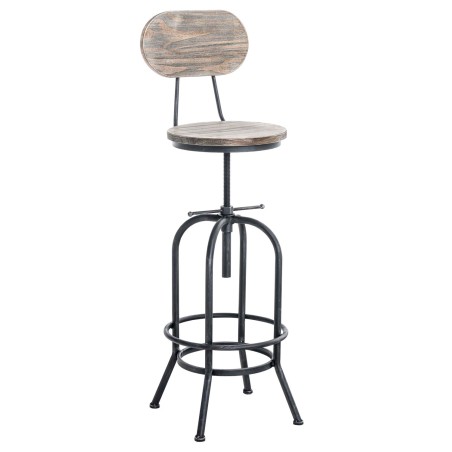Tabouret de bar Sydenham — Bois · Argenté