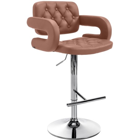 Fauteuil de bar Kingly — Similicuir · Cognac