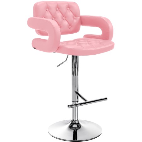 Fauteuil de bar Kingly — Similicuir · Rose