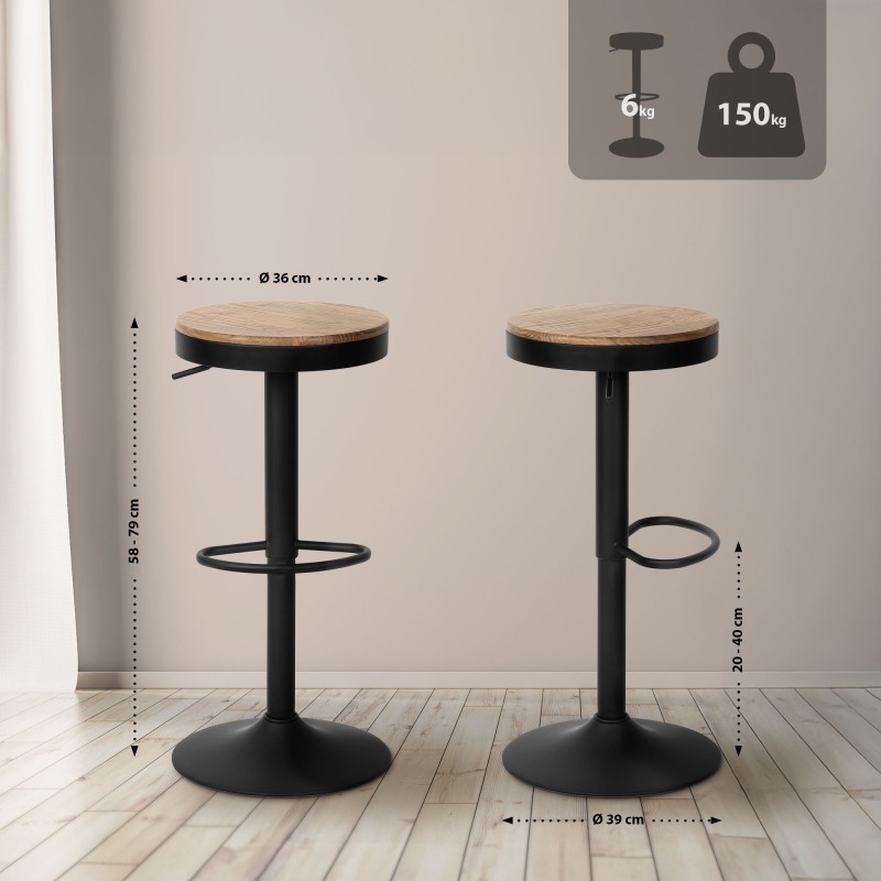 Tabourets de bar Mortlake