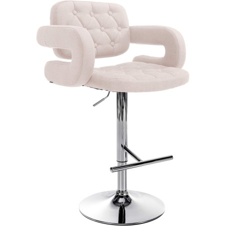Fauteuil de bar Kingly — Tissu · Beige