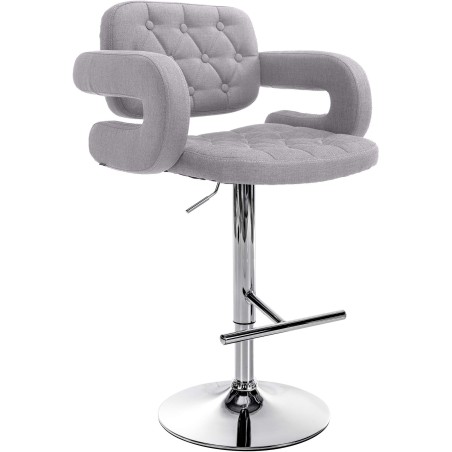 Fauteuil de bar Kingly — Tissu · Gris