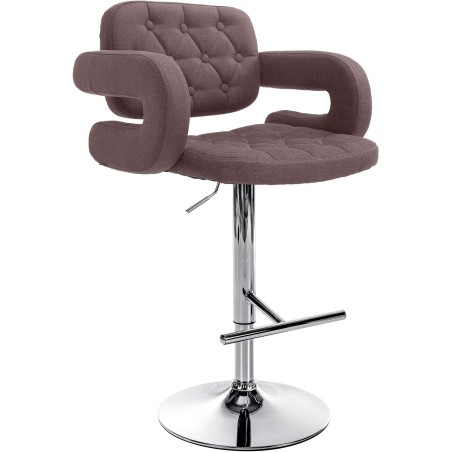 Fauteuil de bar Kingly — Tissu · Marron