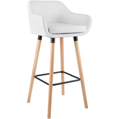 Tabouret de bar Thompson — Similicuir · Blanc