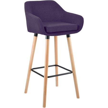 Tabouret de bar Thompson — Tissu · Violet