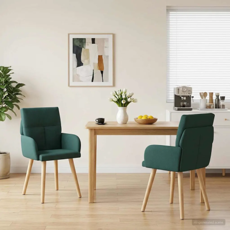Chaises Grove — Tissu · Vert foncé