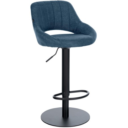 Tabouret de bar Mott — Tissu · Bleu